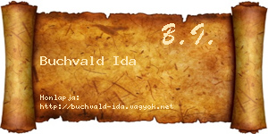 Buchvald Ida névjegykártya